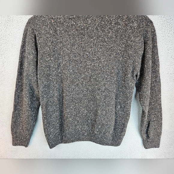 Buckle Black Mens Pull Over Faux Fur With Zip Textured Speckles Sweater Sz XL - Picture 13 of 14